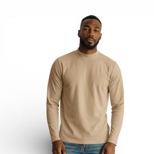 FootJoy Men's Performance Golf Mock Cream Polo Shirt Size L EUC Business Casual